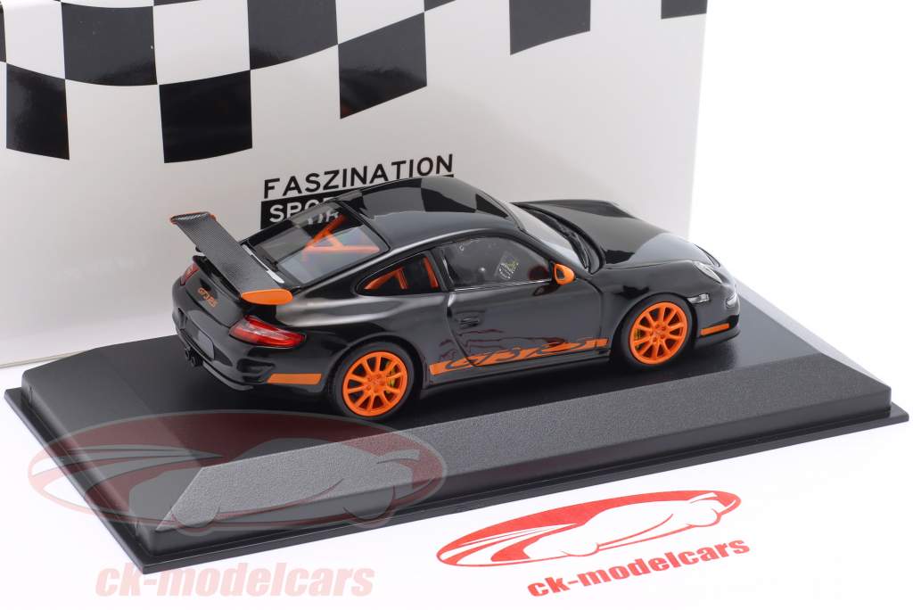 Porsche 911 (997.1) GT3 RS Año de construcción 2006 negro / naranja 1:43 Minichamps
