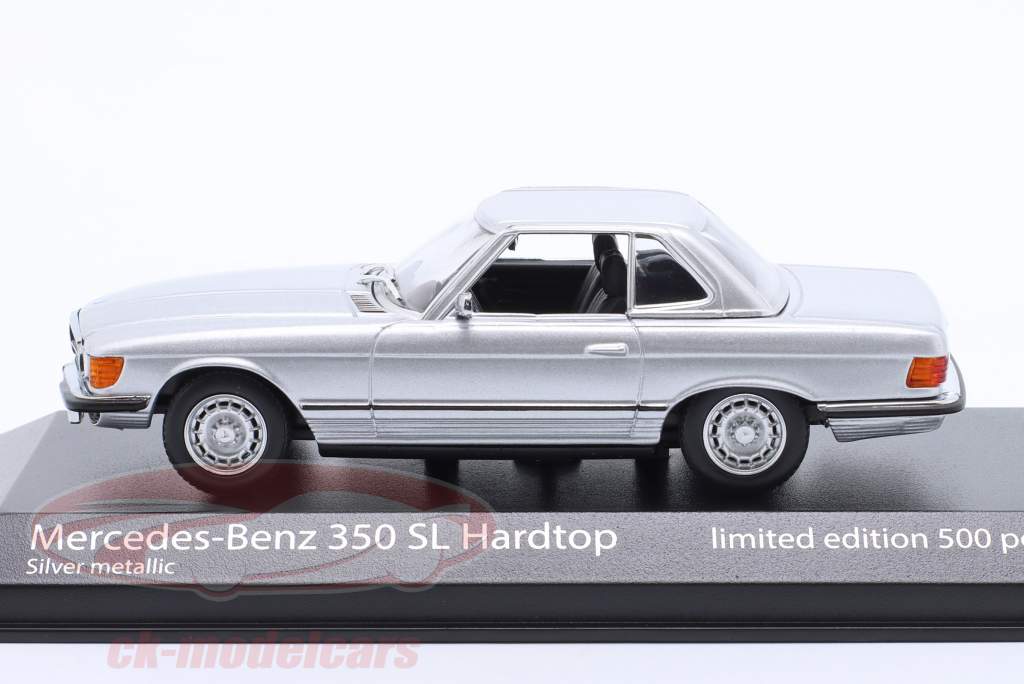 Mercedes-Benz 350 SL (R107) 硬顶 建设年份 1974 银 金属的 1:43 Minichamps