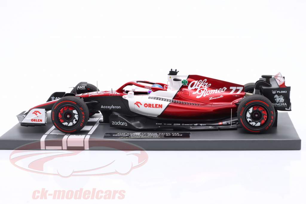 Valtteri Bottas Alfa Romeo C42 #77 6º Bahrein GP Fórmula 1 2022 1:18 Minichamps
