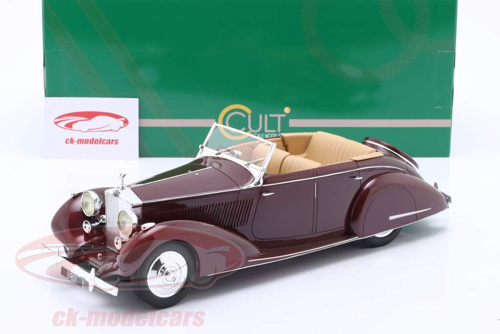 Rolls Royce 25-30 Gurney Nutting All Weather Tourer 1937 rødbrun 1:18 Cult Scale
