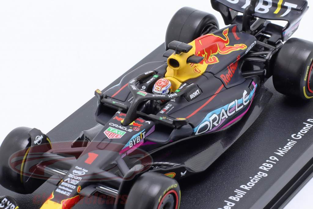 M. Verstappen Red Bull RB19 #1 ganhador Miami GP Fórmula 1 Campeão mundial 2023 1:43 Bburago