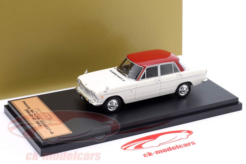 Nissan Prince Skyline 2000GT-B 建设年份 1965 白色的 / 红色的 1:43 Hachette