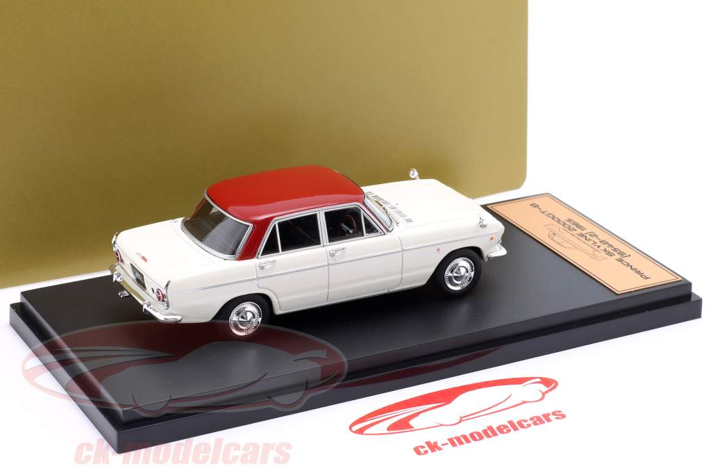 Nissan Prince Skyline 2000GT-B year 1965 white / red 1:43 Hachette
