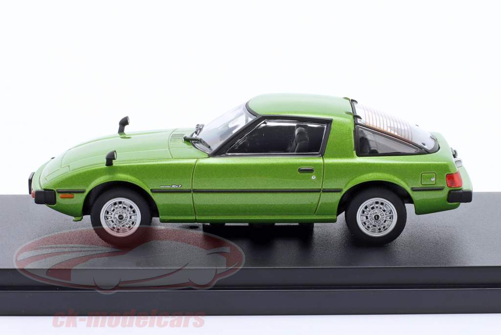 Mazda RX-7 Savanna Año de construcción 1978 verde metálico 1:43 Hachette