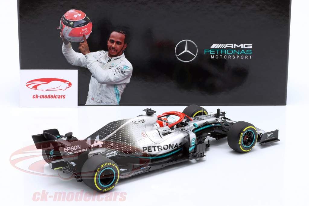 L. Hamilton Mercedes-AMG F1 W10 #44 ganador Mónaco GP fórmula 1 Campeón mundial 2019 1:18 Minichamps