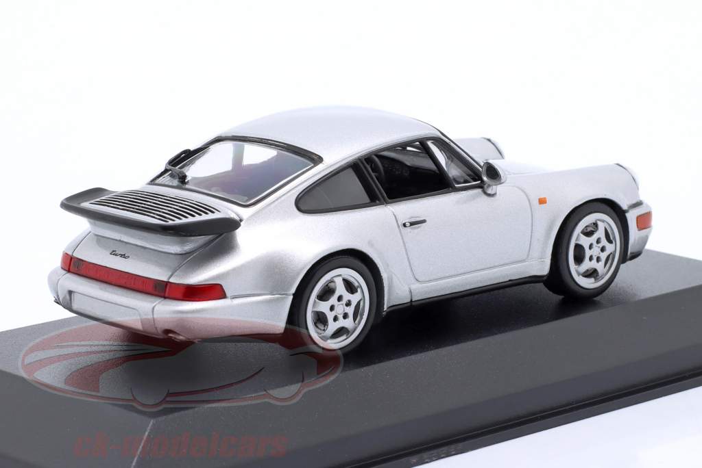 Porsche 911 (964) Turbo Année de construction 1990 argent métallique 1:43 Minichamps