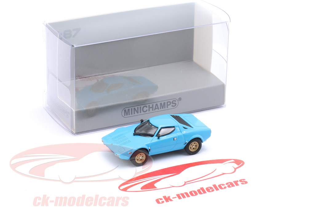 Lancia Stratos 建设年份 1974 浅蓝色 1:87 Minichamps