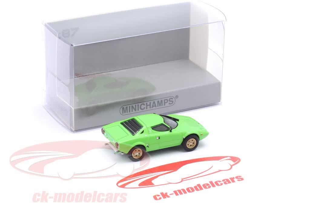 Lancia Stratos Año de construcción 1974 verde claro 1:87 Minichamps