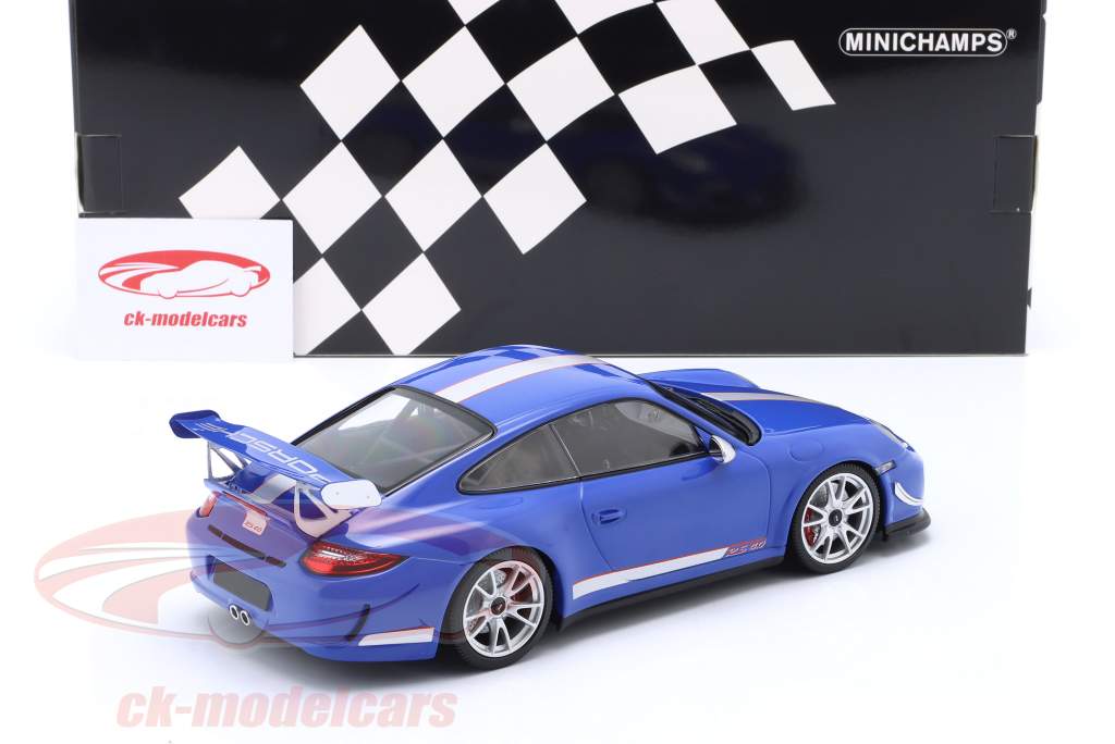 Porsche 911 (997) GT3 RS 4.0 Byggeår 2011 blå 1:18 Minichamps
