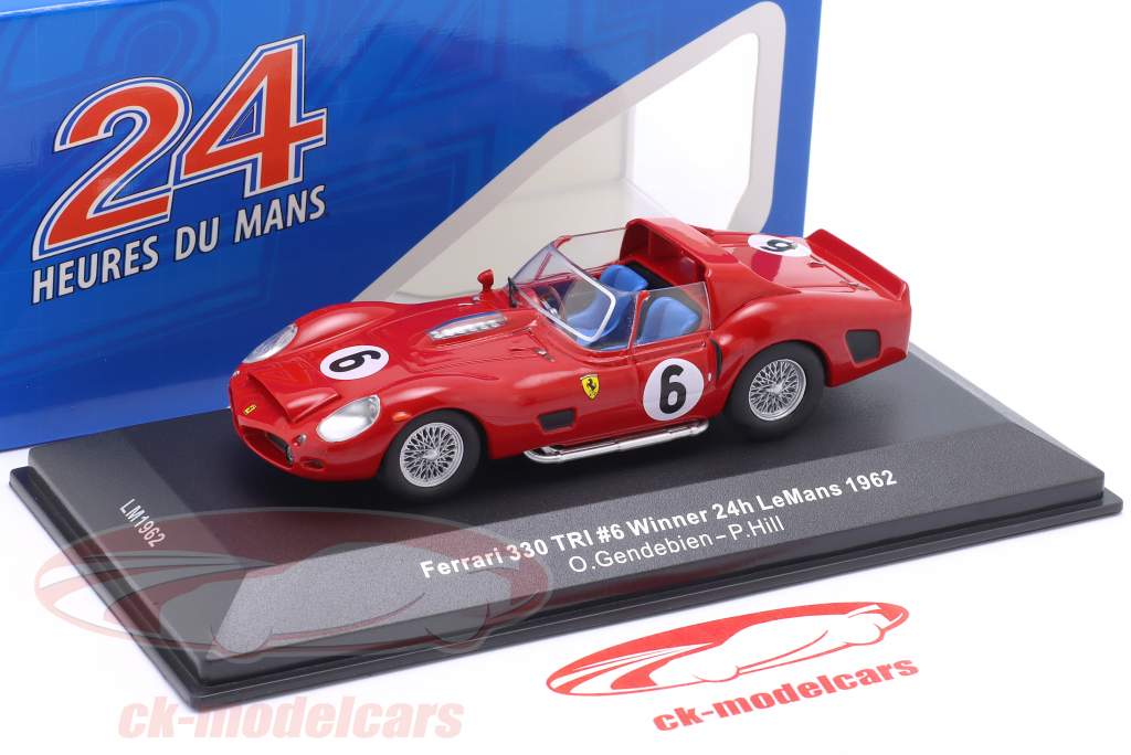 Ferrari 330 TRI #6 winnaar 24h LeMans 1962 Gendebien, Hill 1:43 Ixo