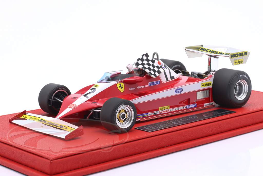 G. Villeneuve Ferrari 312T3 #12 ganador canadiense GP fórmula 1 1978 1:18 GP Replicas