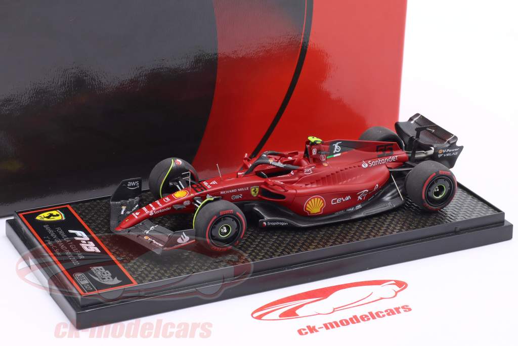 Carlos Sainz Jr. Ferrari F1-75 #55 2 Bahrain GP formel 1 2022 1:43 BBR