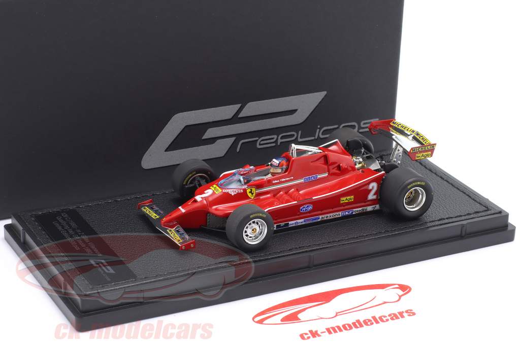 G. Villeneuve Ferrari 126C #2 Qualification italien GP formule 1 1980 1:43 GP Replicas