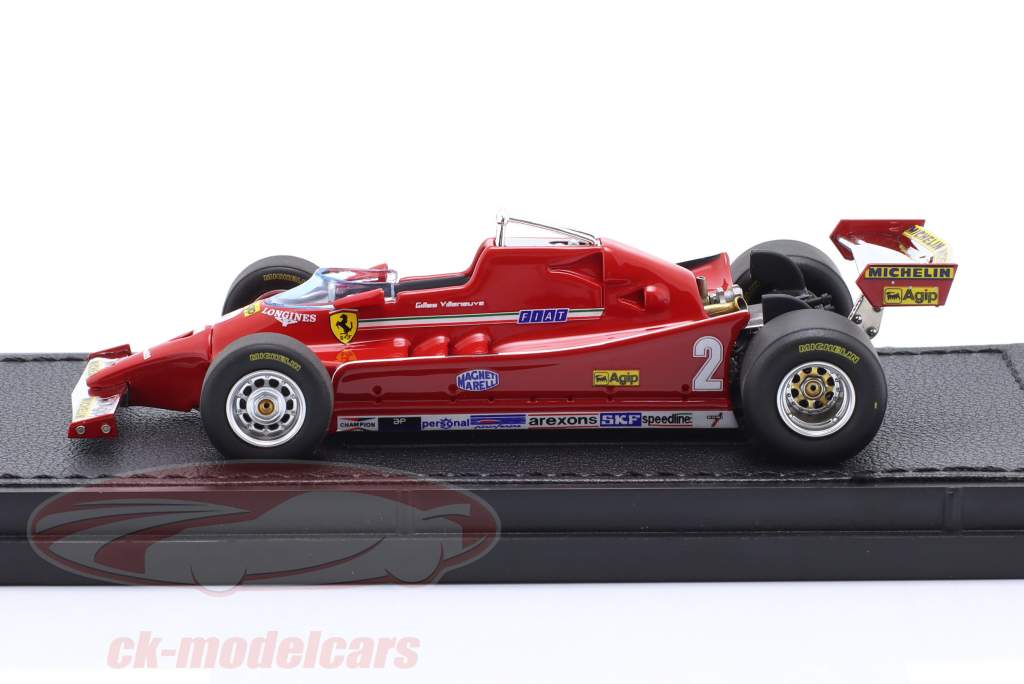 G. Villeneuve Ferrari 126C #2 Квалификационный итальянский GP формула 1 1980 1:43 GP Replicas