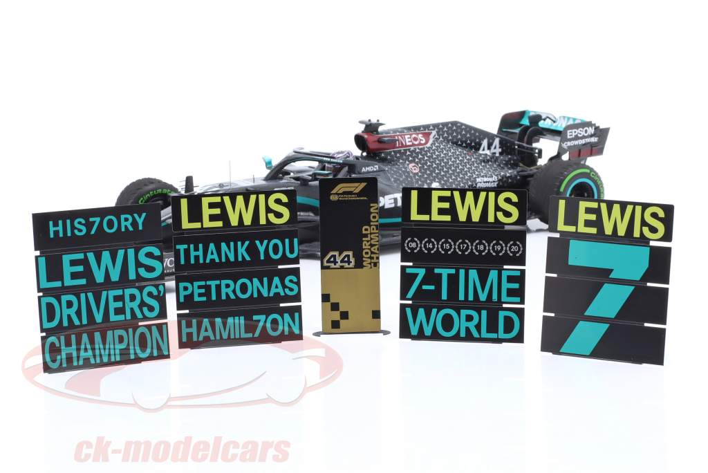 L. Hamilton Mercedes-AMG F1 W11 #44 vinder tyrkisk GP formel 1 Verdensmester 2020 1:18 Minichamps
