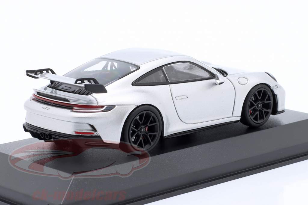 Porsche 911 (992) GT3 2021 ドロマイトシルバー メタリックな / 黒 リム 1:43 Minichamps