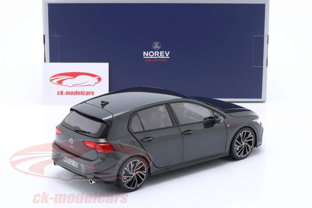 Volkswagen VW Golf VIII GTi Anno di costruzione 2021 nero metallico 1:18 Norev