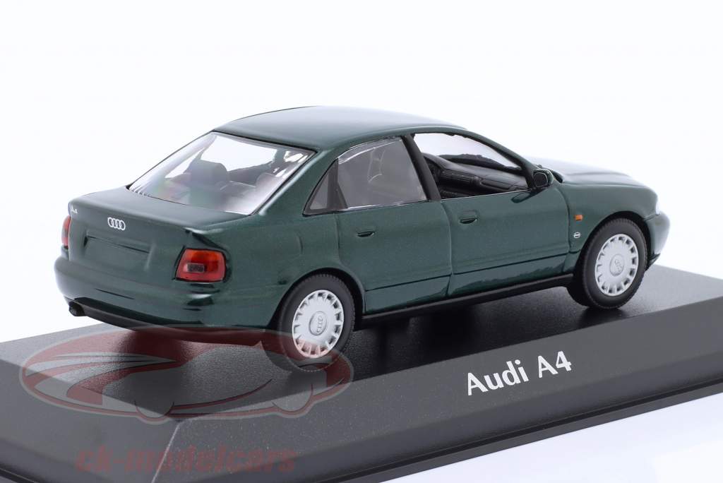 Audi A4 year 1995 dark green metallic 1:43 Minichamps