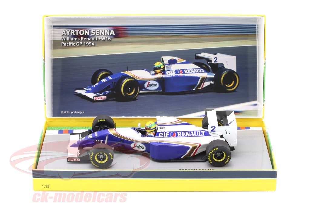 Ayrton Senna Williams FW16 #2 Stillehavet GP formel 1 1994 1:18 Minichamps