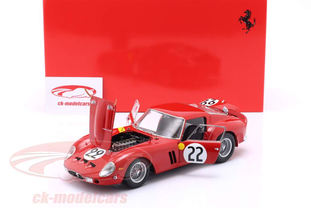 Ferrari 250 GTO #22 3 24h LeMans 1962 Elde, Beurlys 1:18 Kyosho