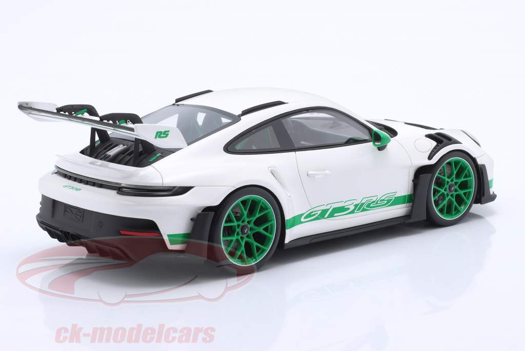 Porsche 911 (992) GT3 RS 2022 hommage Carrera RS blanc / vert 1:18 Spark