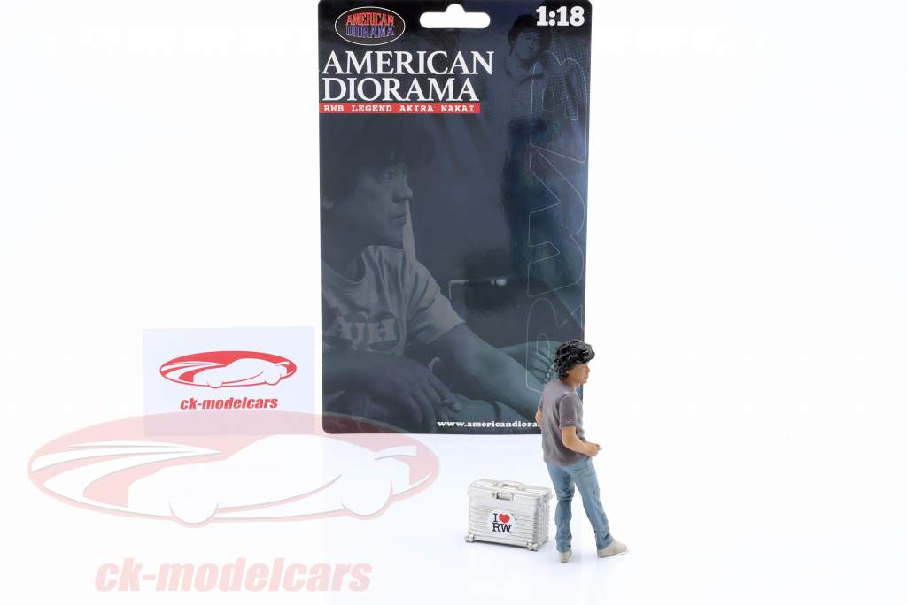 Lenda da RFB Akira Nakai San figura #2 com Caixa 1:18 American Diorama