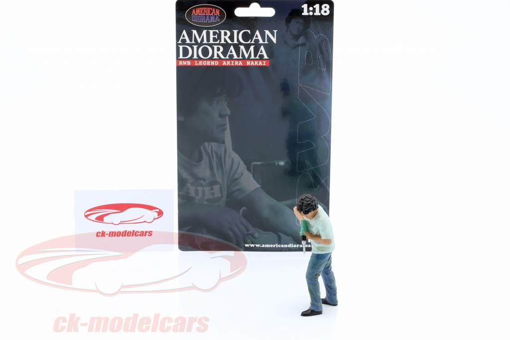 RWB legend Akira Nakai San figure #3 with drilling machine 1:18 American Diorama