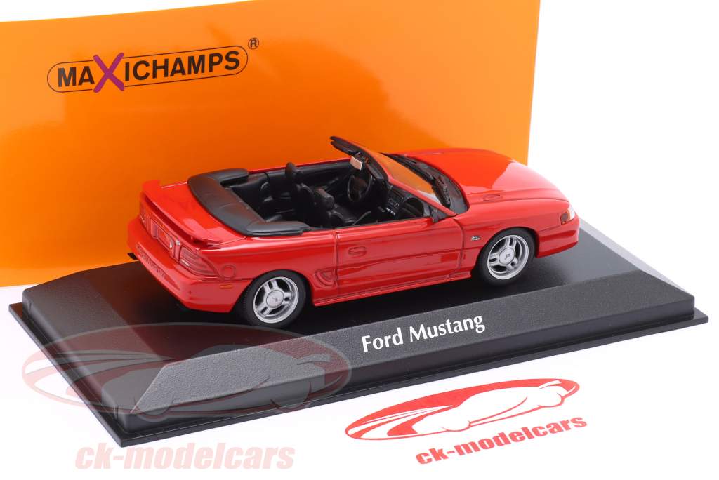 Ford Mustang Cabriolé Ano de construção 1994 vermelho 1:43 Minichamps