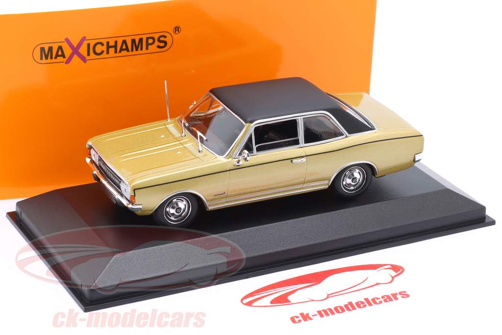 Opel Commodore A Anno di costruzione 1970 oro metallico / nero 1:43 Minichamps