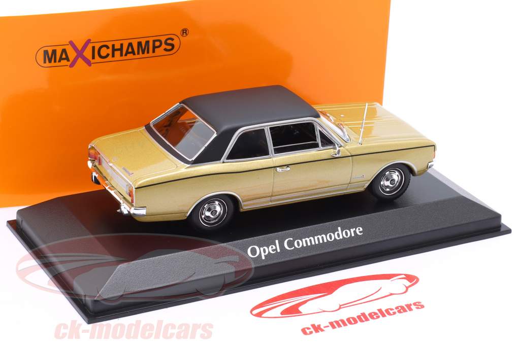 Opel Commodore A year 1970 gold metallic / black 1:43 Minichamps
