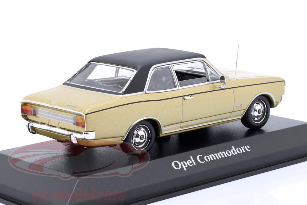 Opel Commodore A Año de construcción 1970 oro metálico / negro 1:43 Minichamps