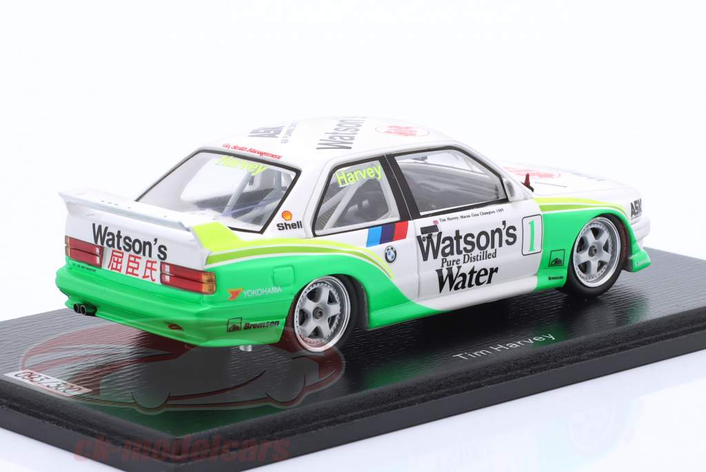 Miniature SPARK 1/43 – BMW M3 E30 Vainqueur Macau 1988, Modèle SA270 Résine