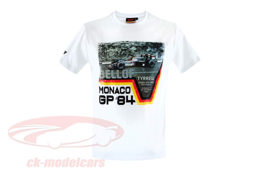 Stefan Bellof Camiseta Mónaco GP fórmula 1 1984 blanco