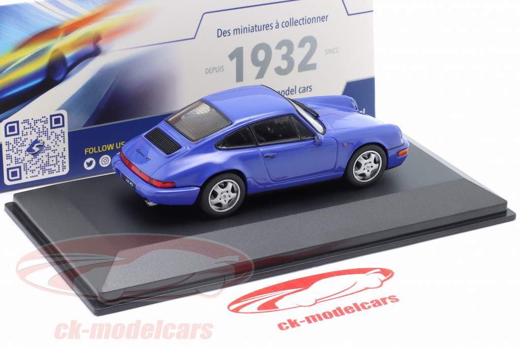 Porsche 911 (964) Carrera RS Ano de construção 1992 azul marítimo 1:43 Solido