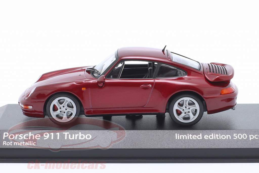 Porsche 911 (993) Turbo Ano de construção 1995 vermelho metálico 1:43 Minichamps