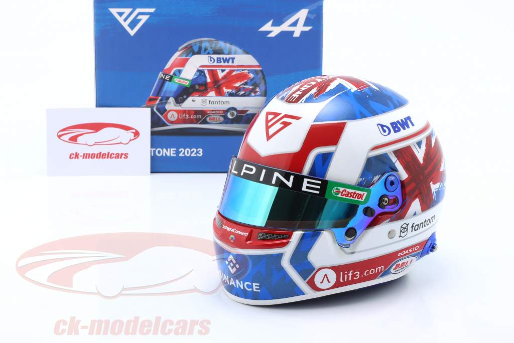 Pierre Gasly #10 BWT Alpine F1 Team Silverstone GP 公式 1 2023 头盔 1:2 Bell