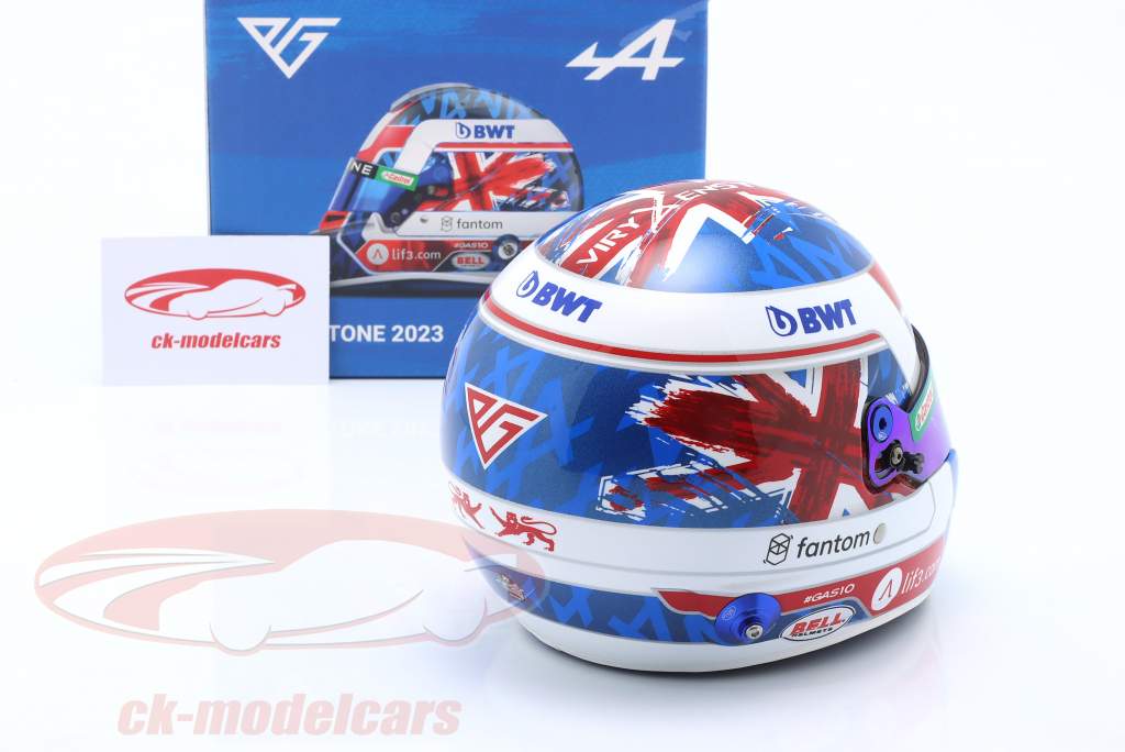 Pierre Gasly #10 BWT Alpine F1 Team Silverstone GP Formula 1 2023 helmet 1:2 Bell