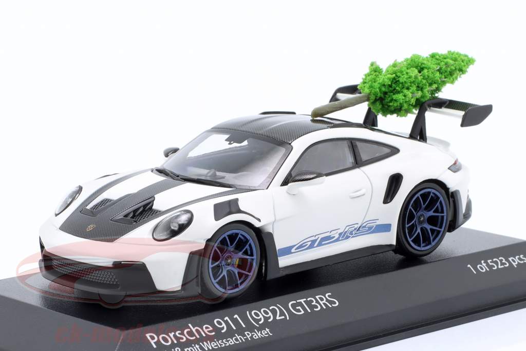 Porsche 911 (992) GT3 RS Natale edizione 2023 bianco 1:43 Minichamps