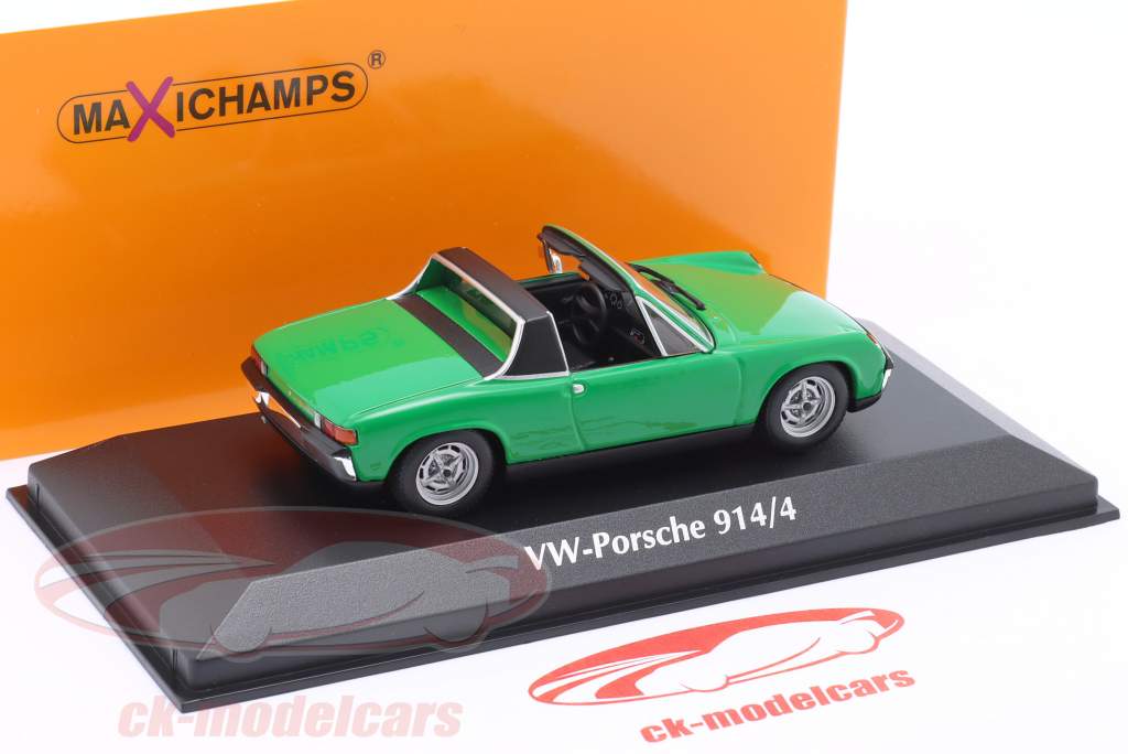 VW-Porsche 914/4 Byggeår 1972 grøn 1:43 Minichamps