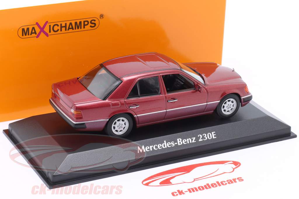 Mercedes-Benz 230E Baujahr 1991 dunkelrot metallic 1:43 Minichamps