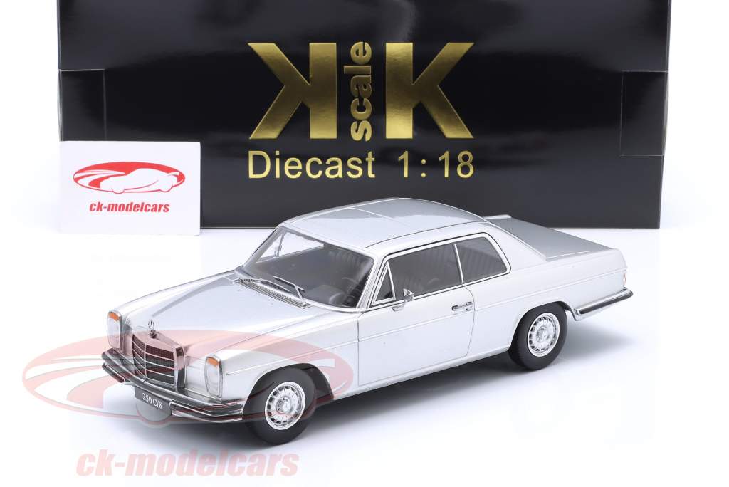 Mercedes-Benz 250C/8 W114 Coupe Год постройки 1969 серебро 1:18 KK-Scale