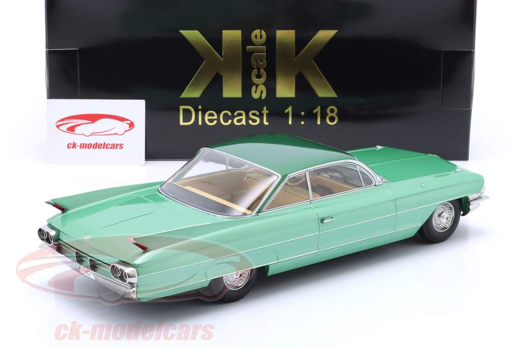 Cadillac Series 62 Coupe DeVille Anno di costruzione 1961 verde metallico 1:18 KK-Scale