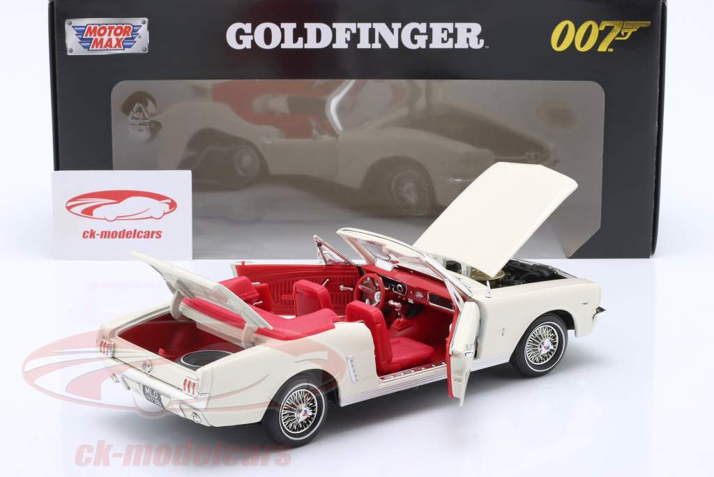 Ford Mustang 1/2 Convertible James Bond Goldfinger (1964) cream 1:18 MotorMax