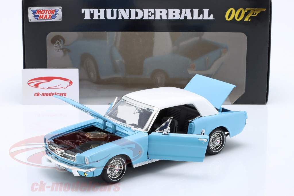 Ford Mustang 1/2 硬顶 1964 电影 James Bond Thunderball (1965) 1:18 MotorMax
