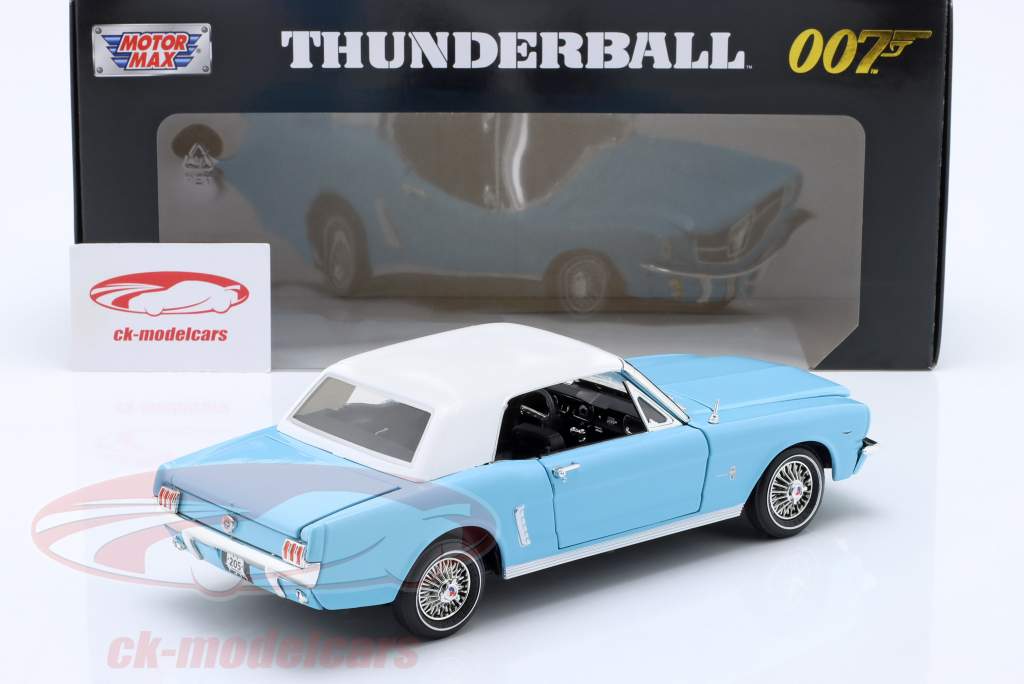 Ford Mustang 1/2 Hardtop 1964 Movie James Bond Thunderball (1965) 1:18 MotorMax