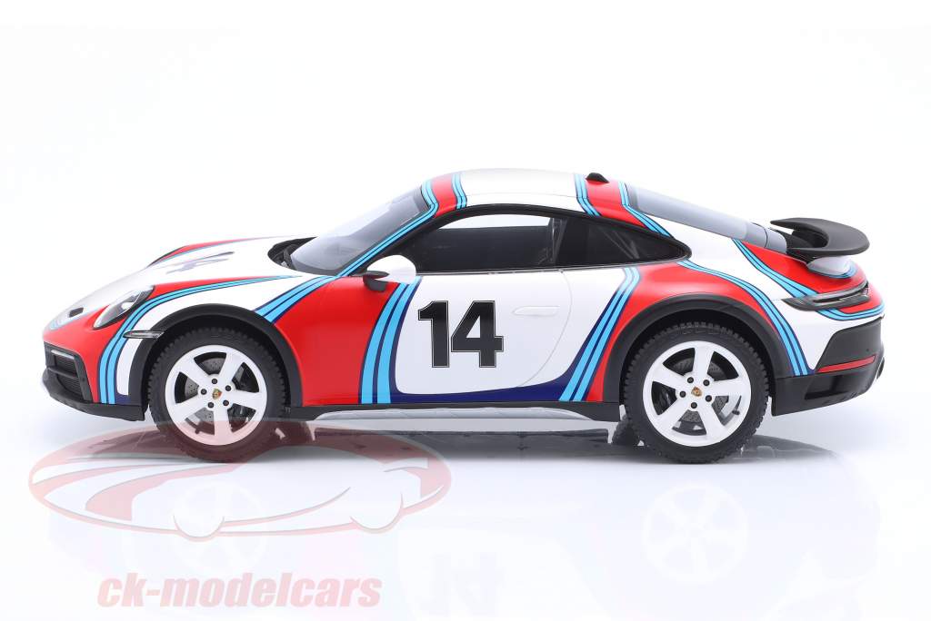 Porsche 911 (992) Dakar #14 Byggeår 2023 Martini Livery 1:18 Spark