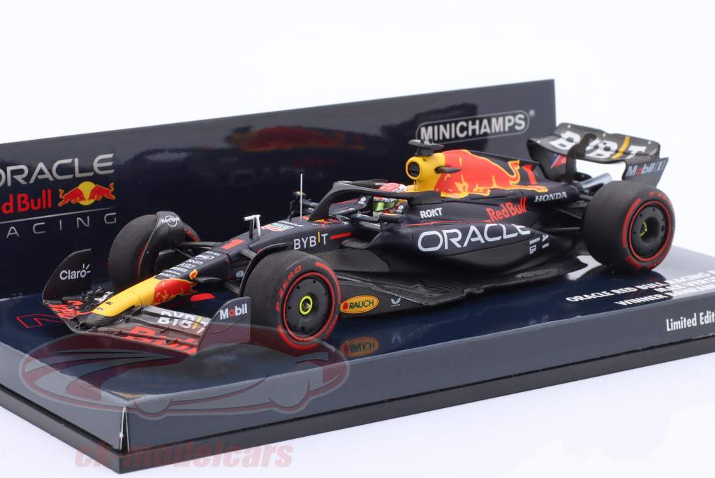 M. Verstappen Red Bull RB19 #1 ganador Bahréin GP fórmula 1 Campeón mundial 2023 1:43 Minichamps