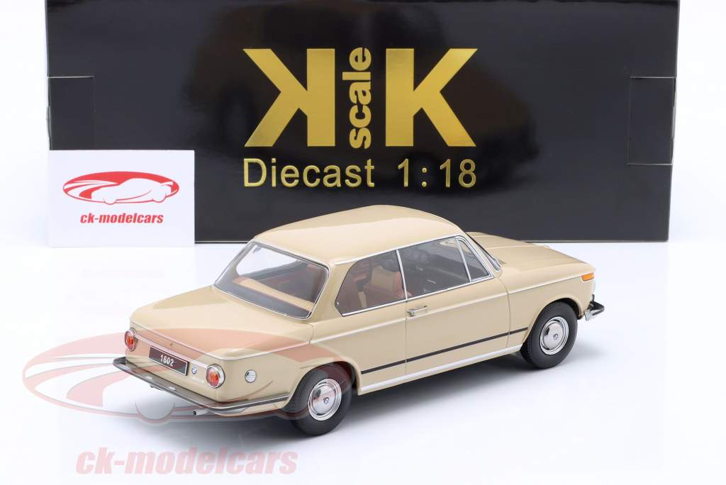 BMW 1602 Serie 1 Bouwjaar 1971 beige 1:18 KK-Scale