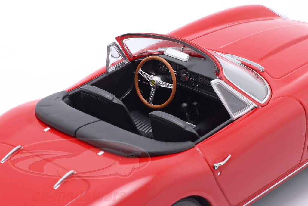 Ferrari 275 GTB4 NART Spyder と スポークリム 建設年 1967 赤 1:18 KK-Scale