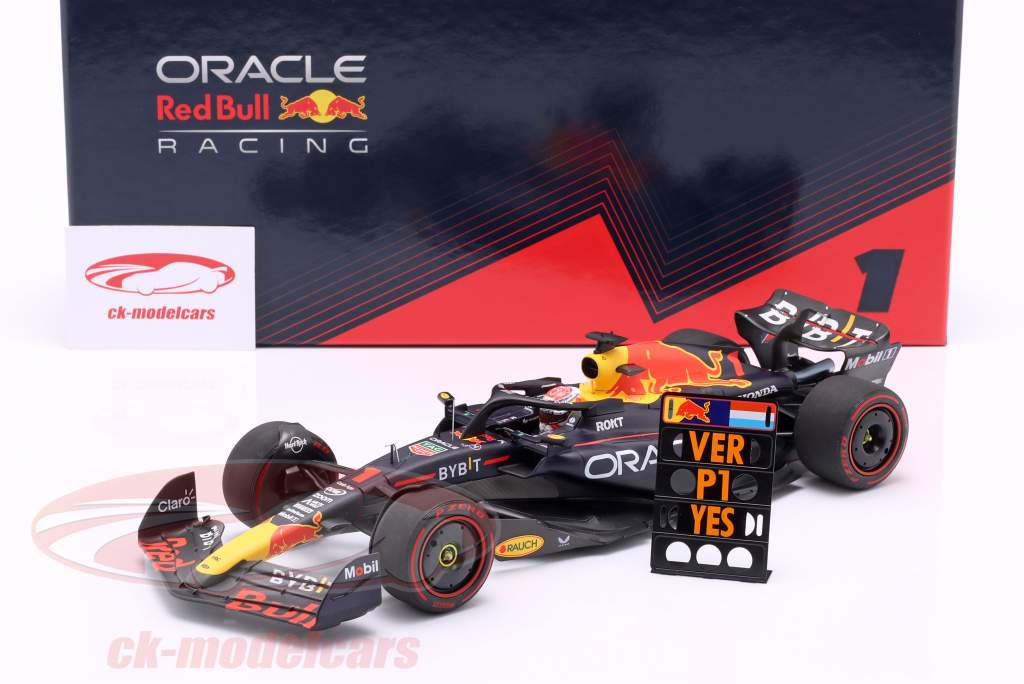 Verstappen Red Bull RB19 #1 vinder Bahrain GP formel 1 Verdensmester 2023 1:18 Minichamps